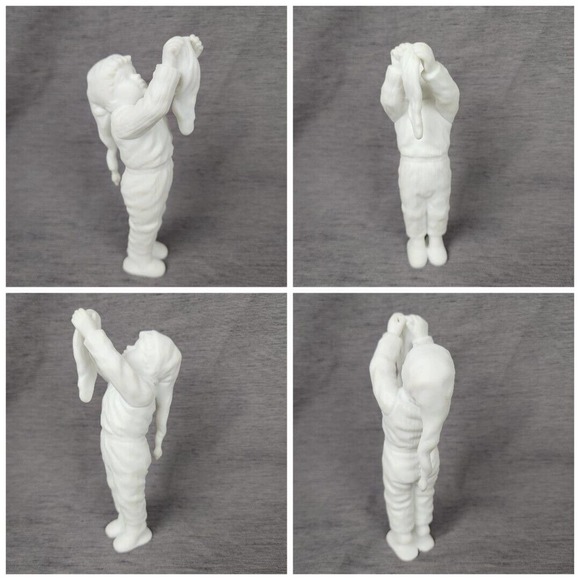 Dept 56 White Bisque Decorating The Mantel 7791-7 Hanging Christmas Stockings - Picture 4 of 10